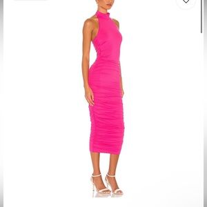 Mallory High Neck dress in Hot Pink 💖